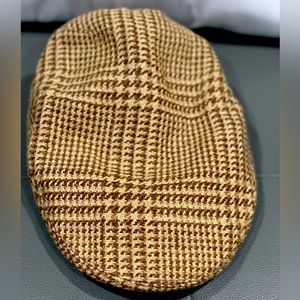 Ralph Lauren Polo country tweed, houndstooth newsboy cap